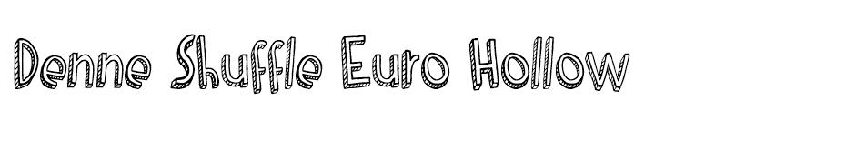 Denne Shuffle Euro Hollow font